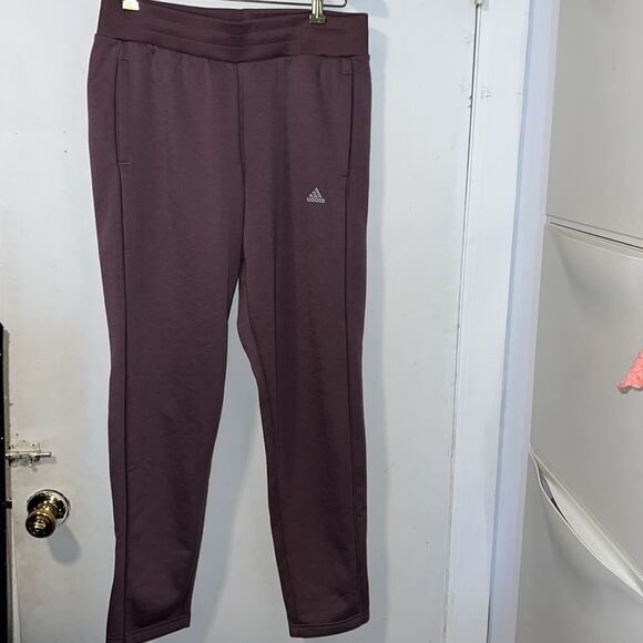 ADIDAS Shadow Fig Relaxed Fit Tapered Legs Fleece Pant-M - Picture 2 of 10